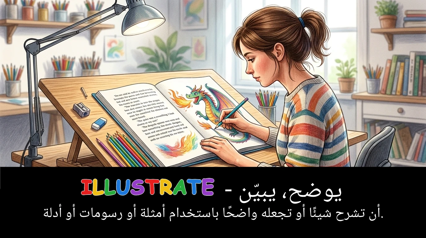 Arabic Illustration for illustrate